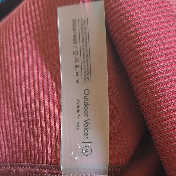 Outdoor Voices Burgundy One-Shoulder Top - Picture 4 of 4